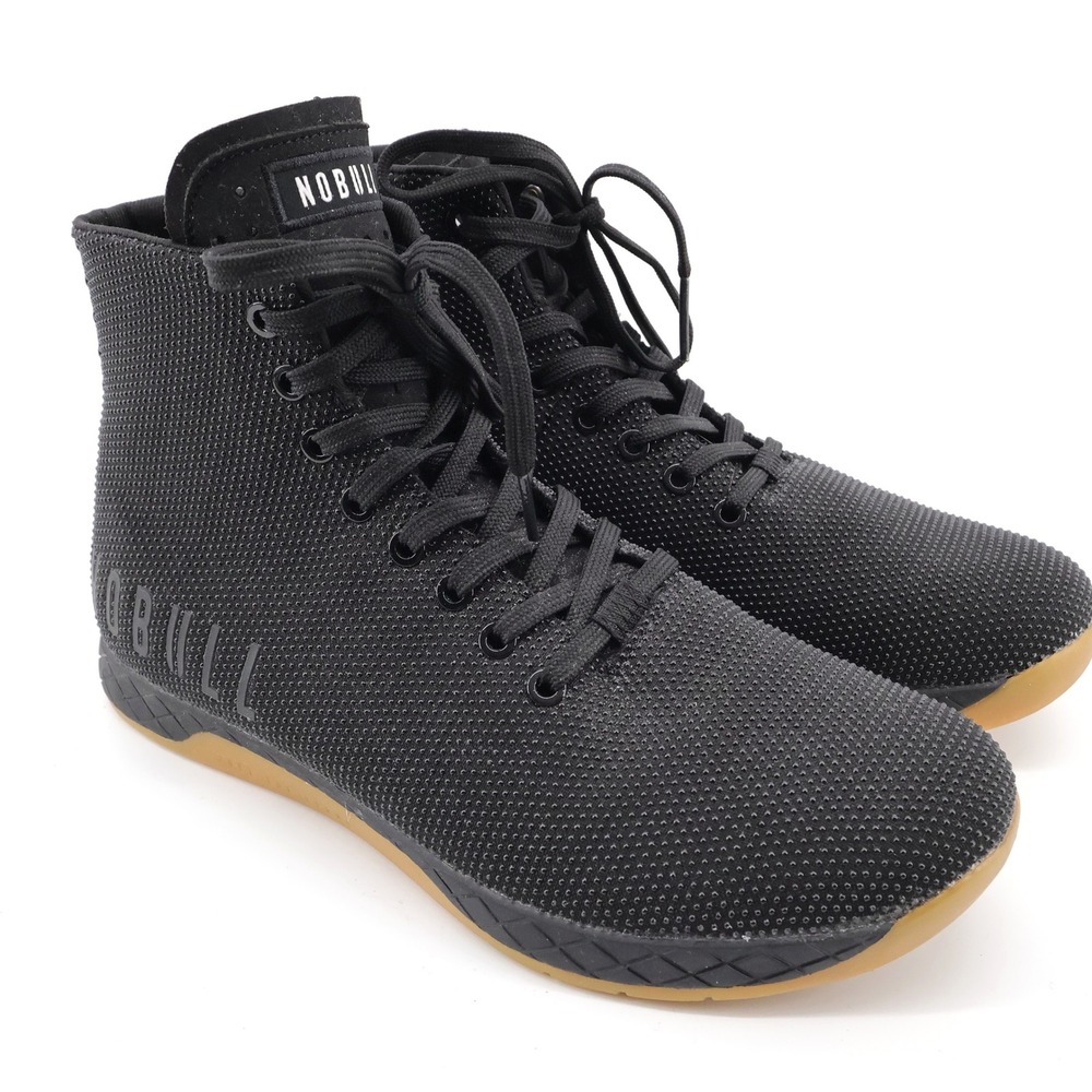 NOBULL SuperFabric High Top Trainer Black Gum Mens 10 Womens 11.5